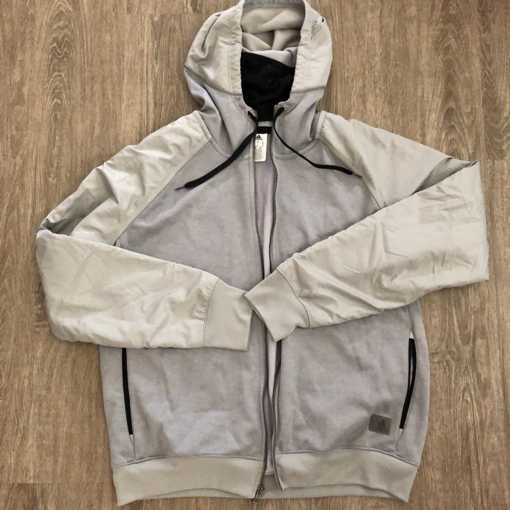 Men’s XL adidas zip up hoodie - gray